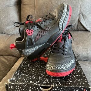 Jordan spizike low 8.5 men’s black and red